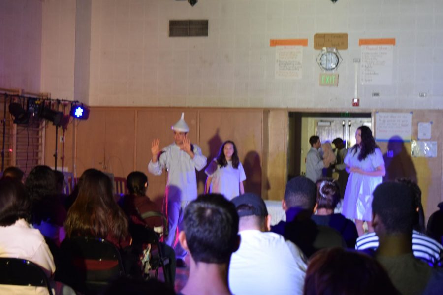 Students during their class period enjoy a Macbeth Play performed by the Deen Production Company. The play went on during Periods 3 & 4 and later during Periods 5 & 6, both show were for Freshman and Sophomores. Photos by Quiser Nasir.