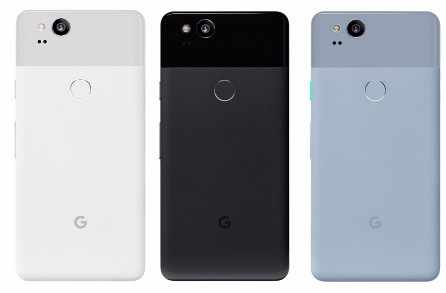 The Pixel 2 comes in Kinda Blue, Just Black, and Clearly White